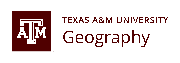 Dept. of Geography, Texas A&M University Logo